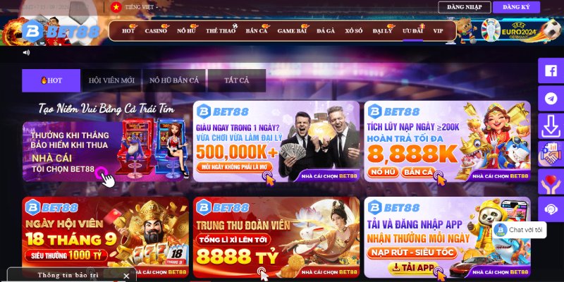 Bet88 là sảnh cược thể thao uy tín bậc nhất trên thị trường